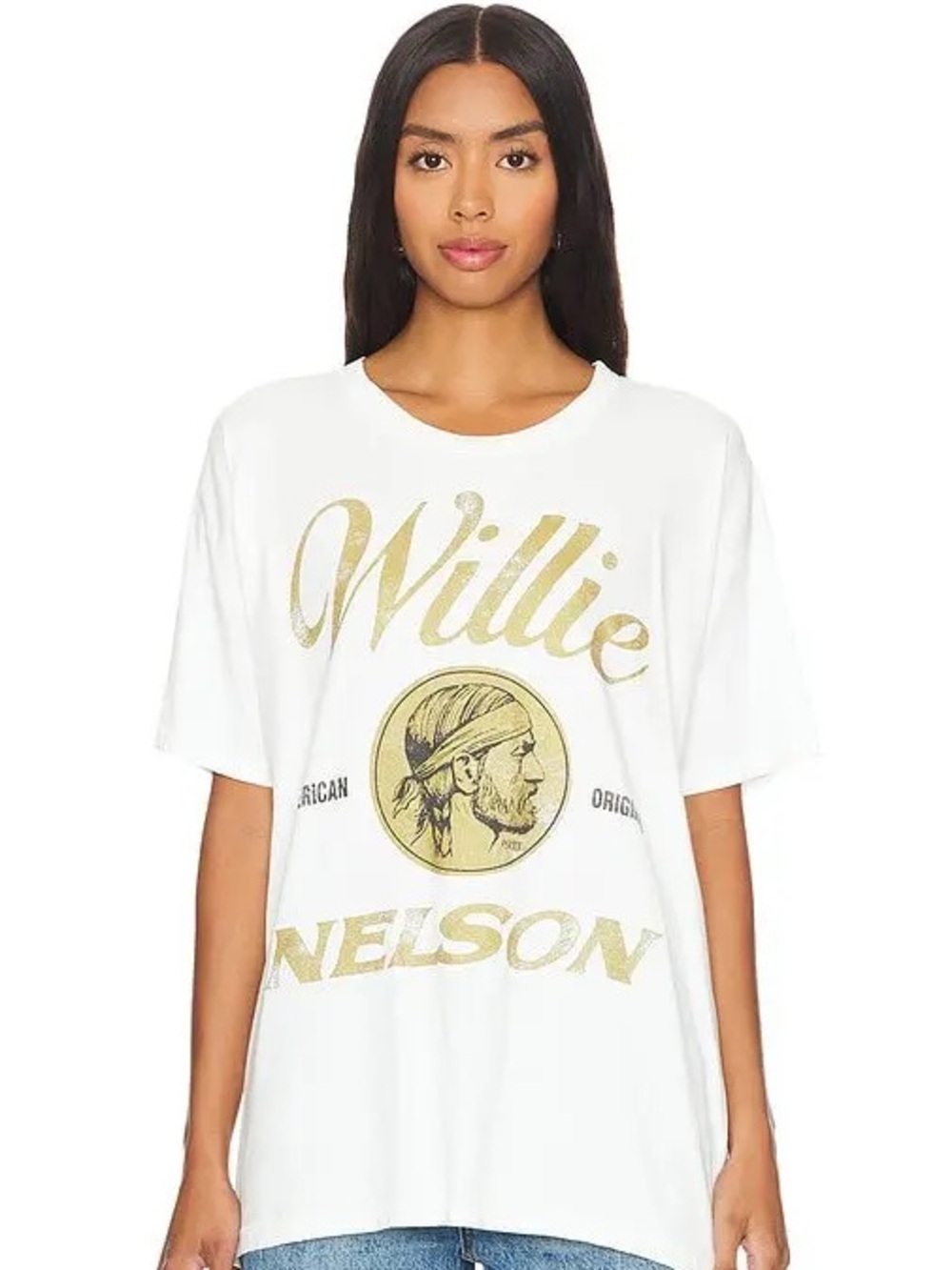 Daydreamer Willie Nelson American Original Merch Tee in Vintage White Size Large